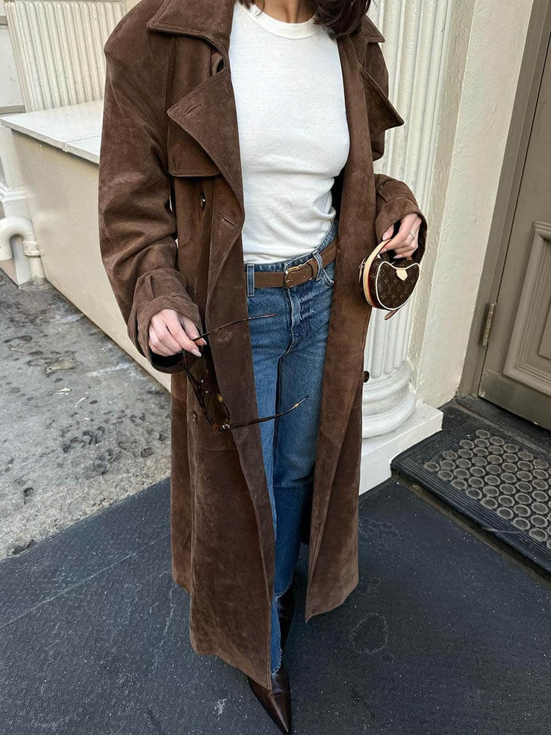 Molly - trench coat en daim
