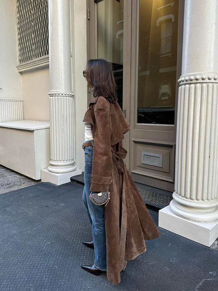 Molly - trench coat en daim