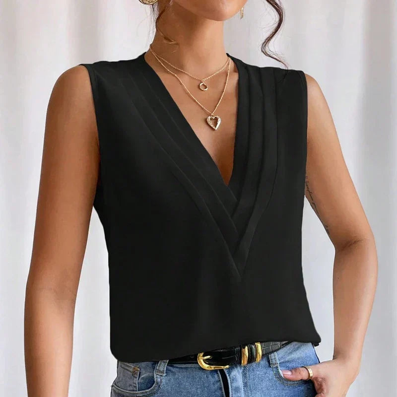 Stamatia | Blusa elegante senza maniche