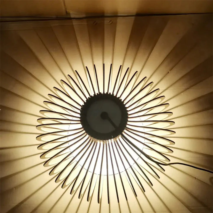 Lustre en Bois Naturel au Design Minimaliste et Accueillant - Éclairage Intérieur Moderne