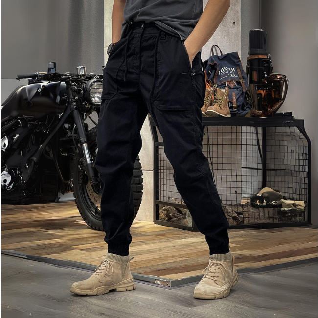 Mathieu – Pantaloni cargo elasticizzati da uomo, pratici e comodi