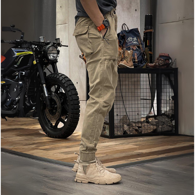 Mathieu – Pantaloni cargo elasticizzati da uomo, pratici e comodi