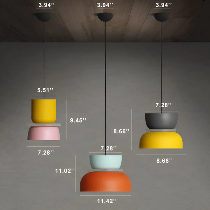 Lampa wisząca LED Macaron kolorowa i modna - VividGlow | Nowoczesne i designerskie oświetlenie