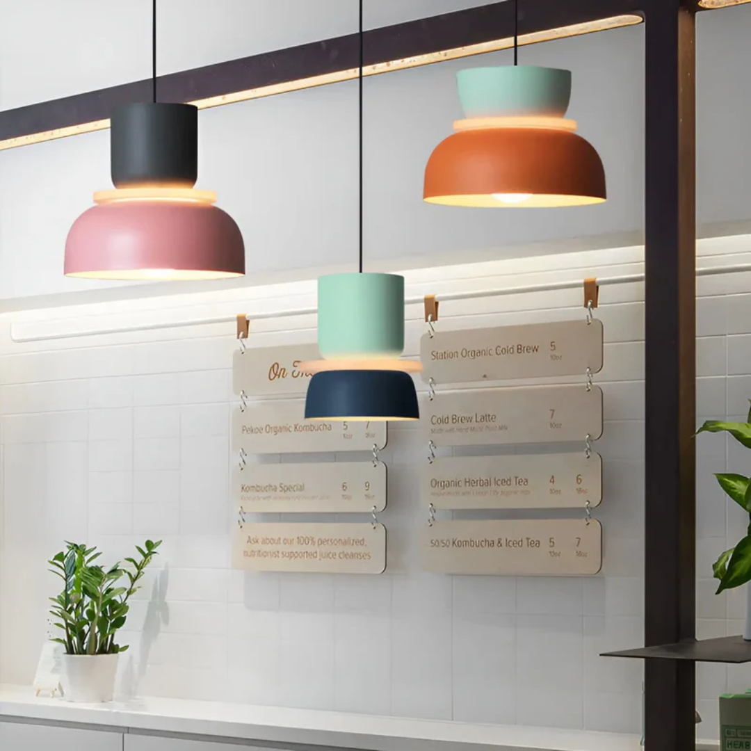 Lampa wisząca LED Macaron kolorowa i modna - VividGlow | Nowoczesne i designerskie oświetlenie