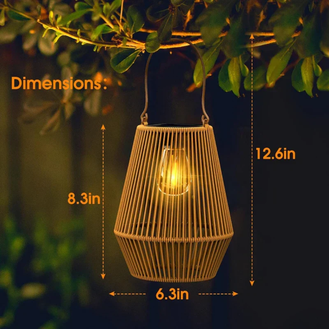 Lampa solarna ogrodowa wodoodporna i ręcznie wykonana - SunWeave