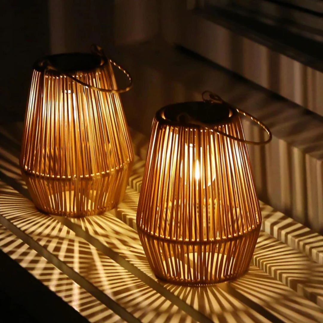 Lampa solarna ogrodowa wodoodporna i ręcznie wykonana - SunWeave