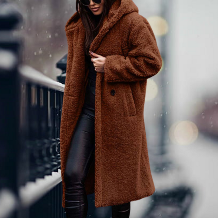 Manteau long en peluche pour femmes - Lorelei