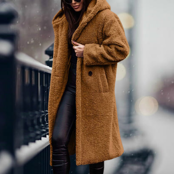 Manteau long en peluche pour femmes - Lorelei