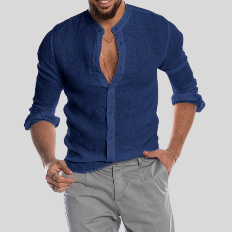 Nico - Chemise en lin doux boutonnée devant