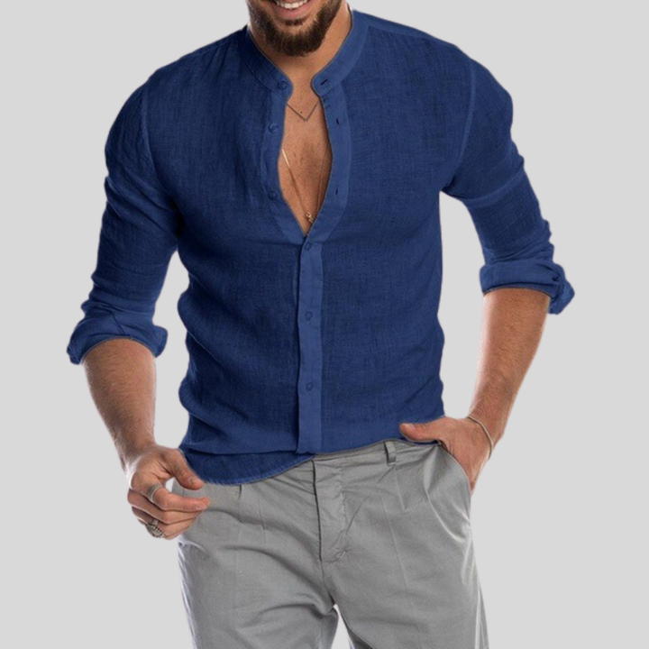 Nico - Chemise en lin doux boutonnée devant