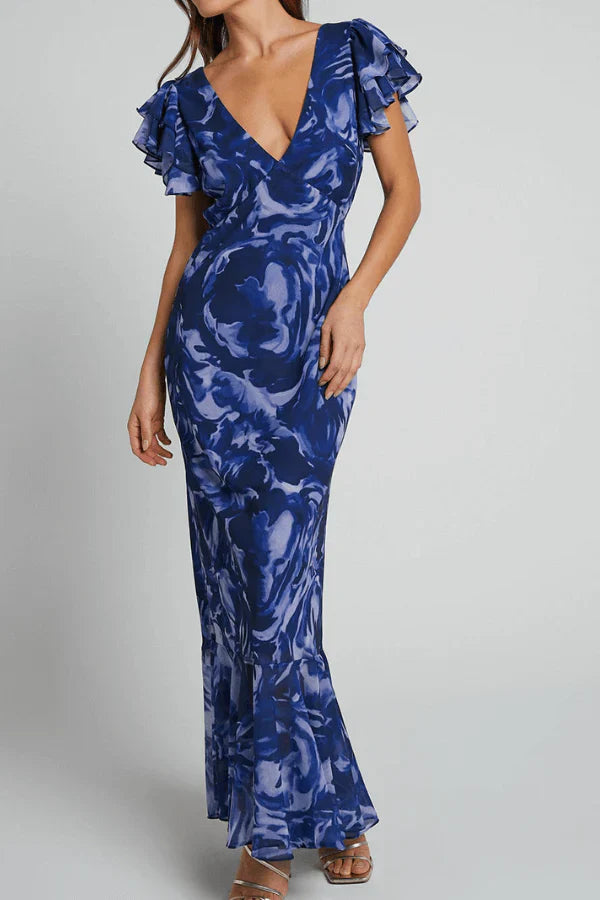 Elegantes ausgestelltes Abendkleid mit tailliertem Schnitt für Damen | Maxi