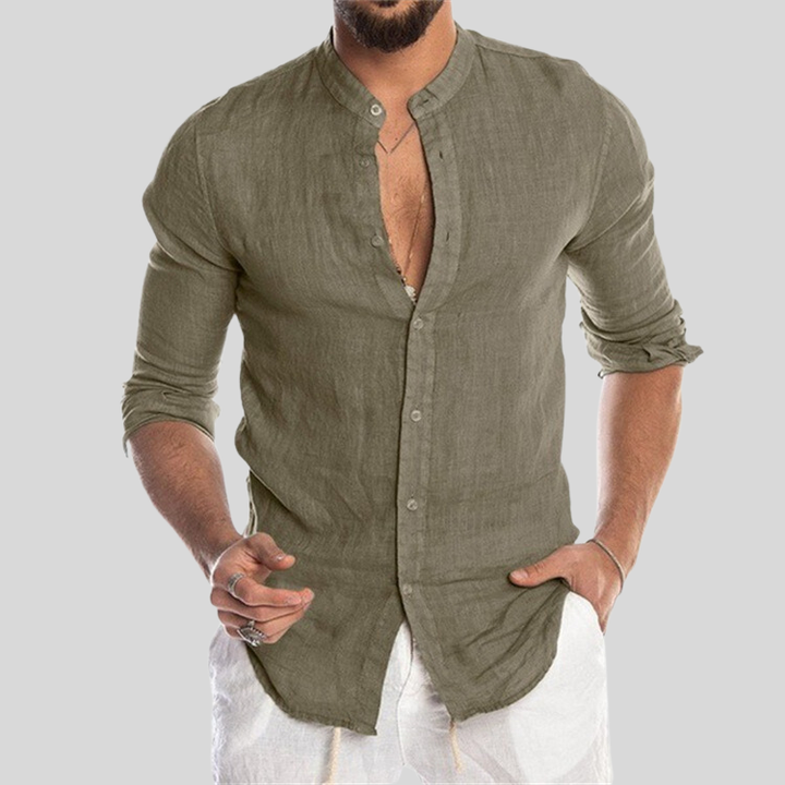 Nico - Chemise en lin doux boutonnée devant
