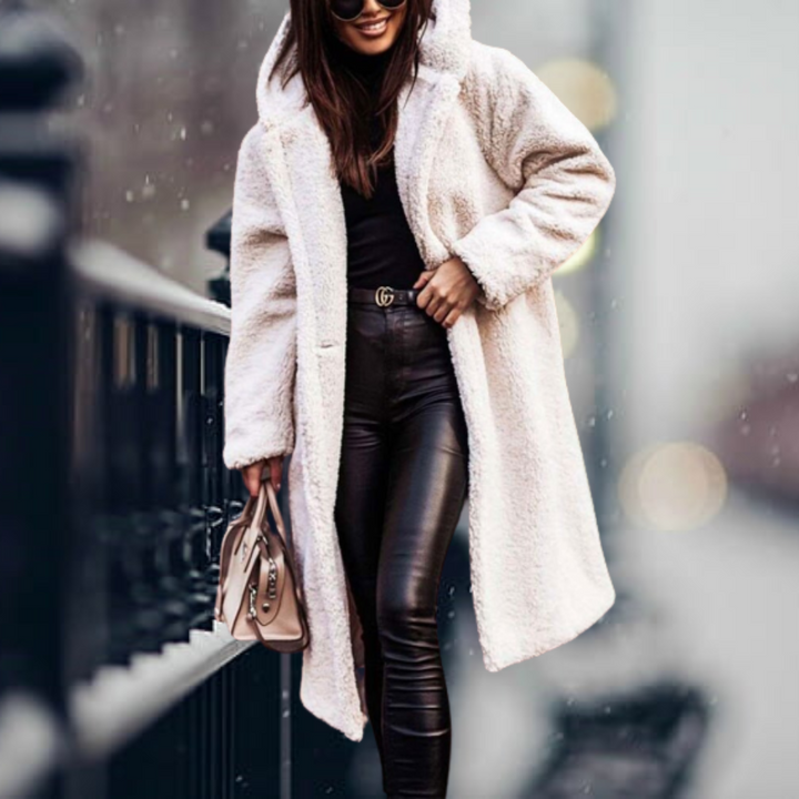 Manteau long en peluche pour femmes - Lorelei