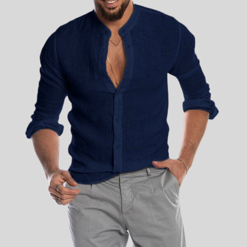 Nico - Chemise en lin doux boutonnée devant
