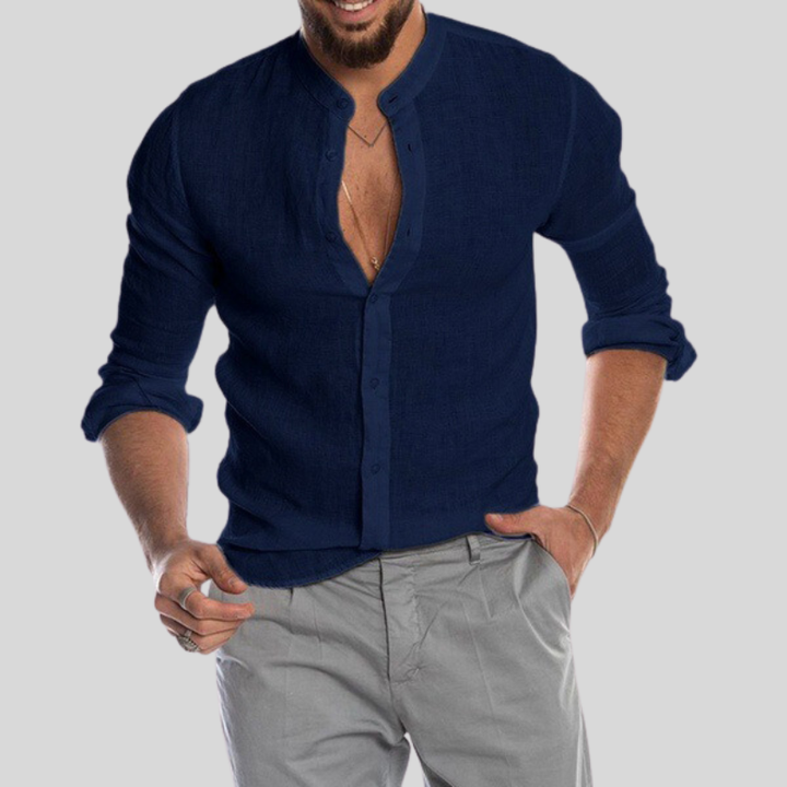 Nico - Chemise en lin doux boutonnée devant