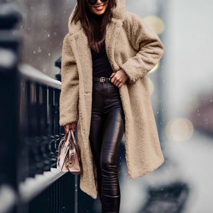 Manteau long en peluche pour femmes - Lorelei