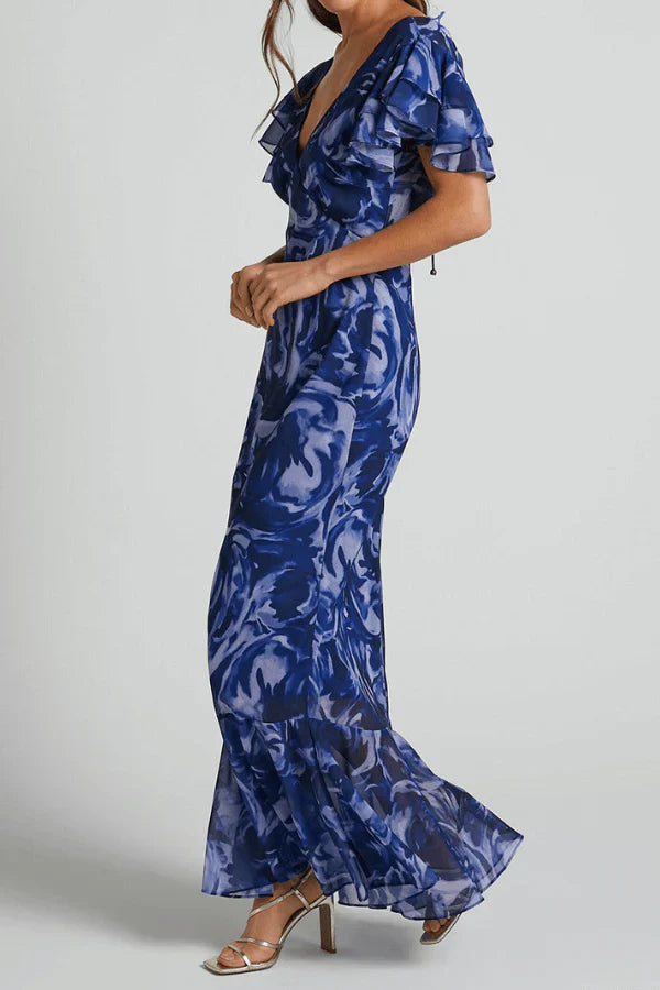 Elegantes ausgestelltes Abendkleid mit tailliertem Schnitt für Damen | Maxi