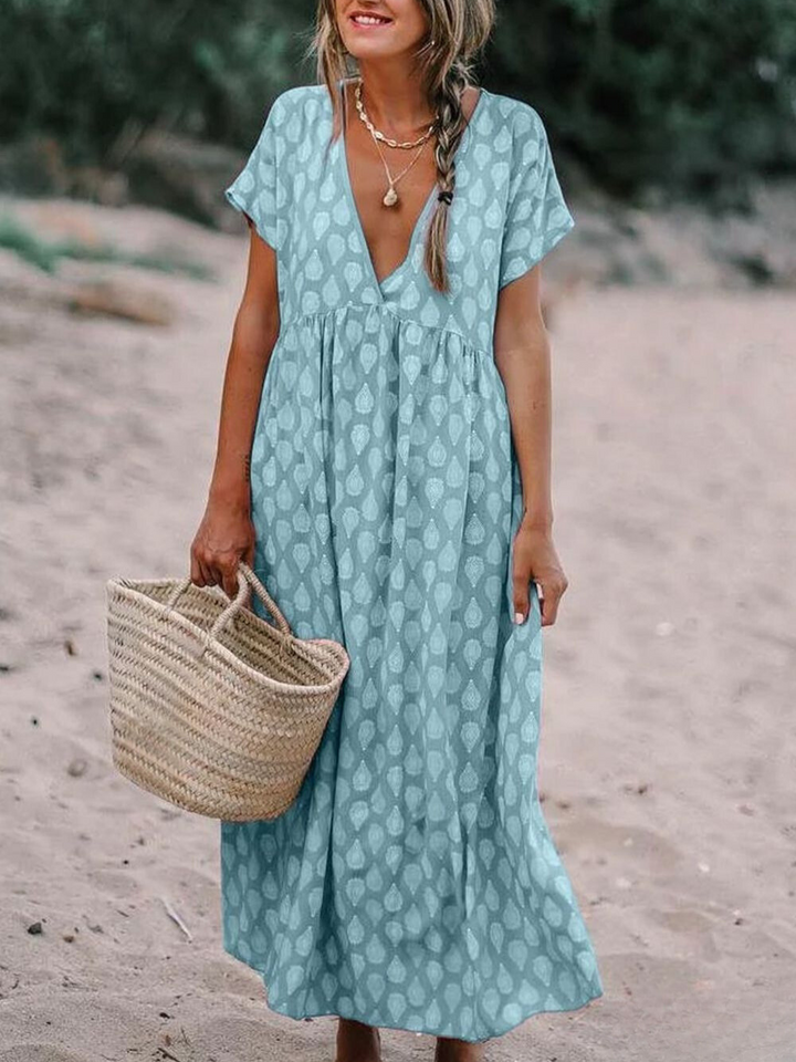 Blumengewebtes Kleid