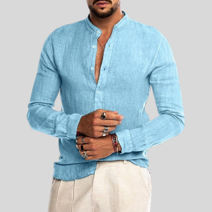 Nico - Chemise en lin doux boutonnée devant