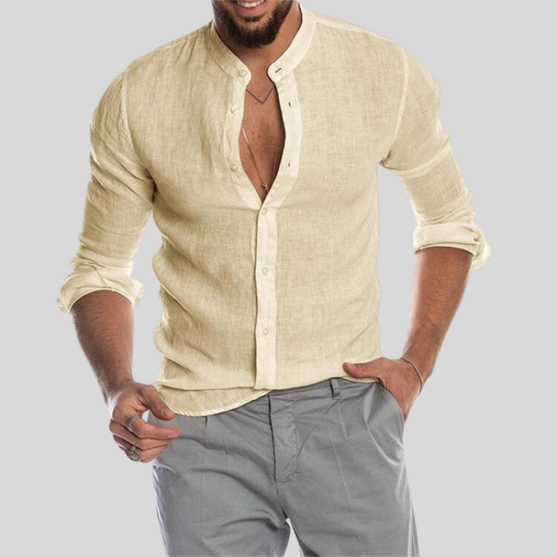 Nico - Chemise en lin doux boutonnée devant