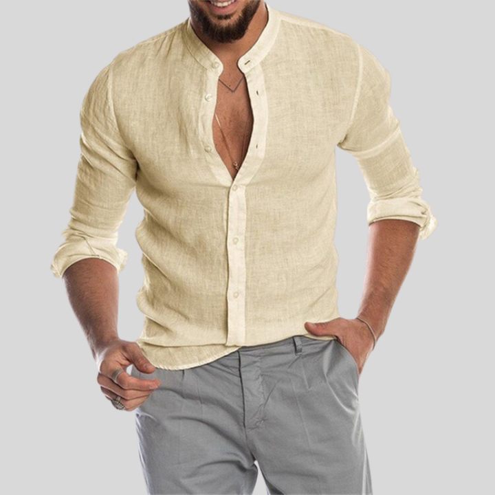 Nico - Chemise en lin doux boutonnée devant