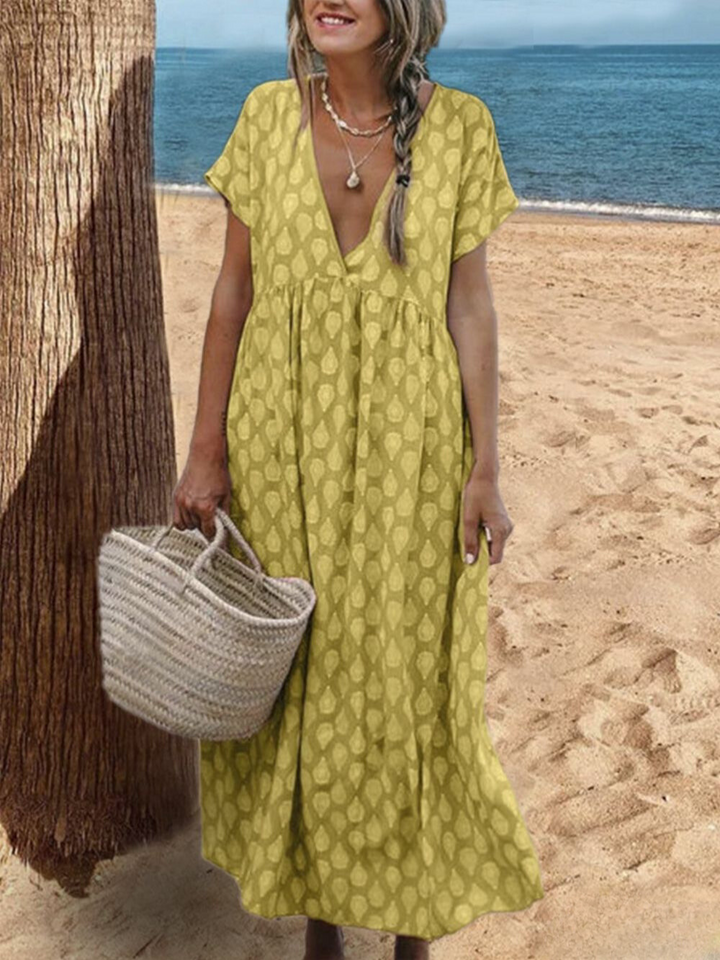 Blumengewebtes Kleid