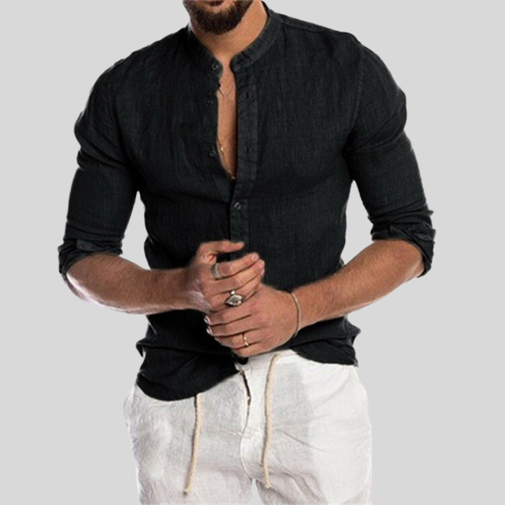 Nico - Chemise en lin doux boutonnée devant