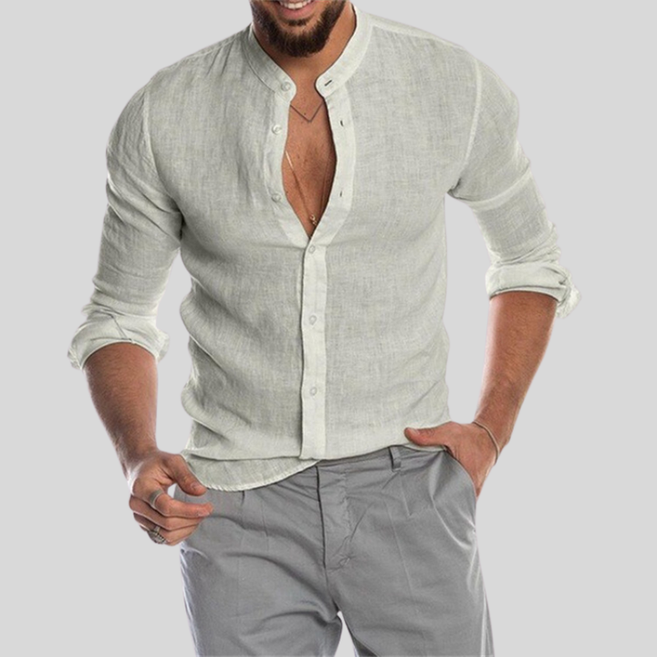 Nico - Chemise en lin doux boutonnée devant