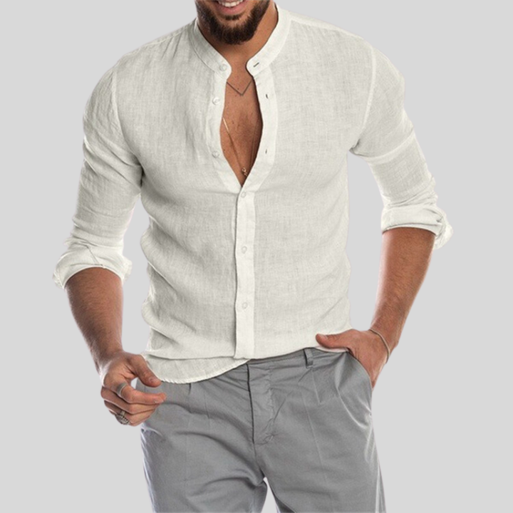 Nico - Chemise en lin doux boutonnée devant