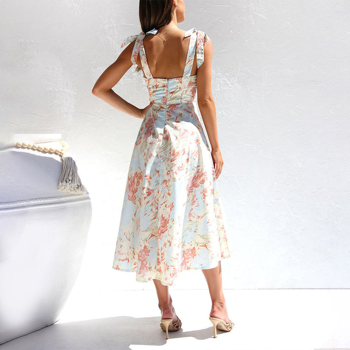 Brie - Robe midi fleurie chic
