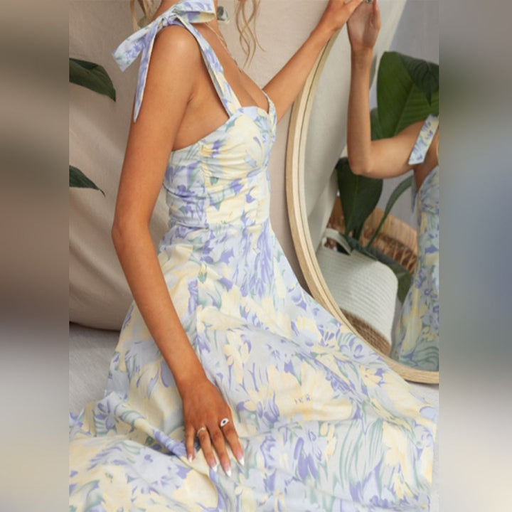 Brie - Robe midi fleurie chic