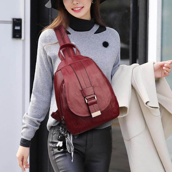 Camia - Sac à Dos Élégant et Pratique en Cuir Véritable