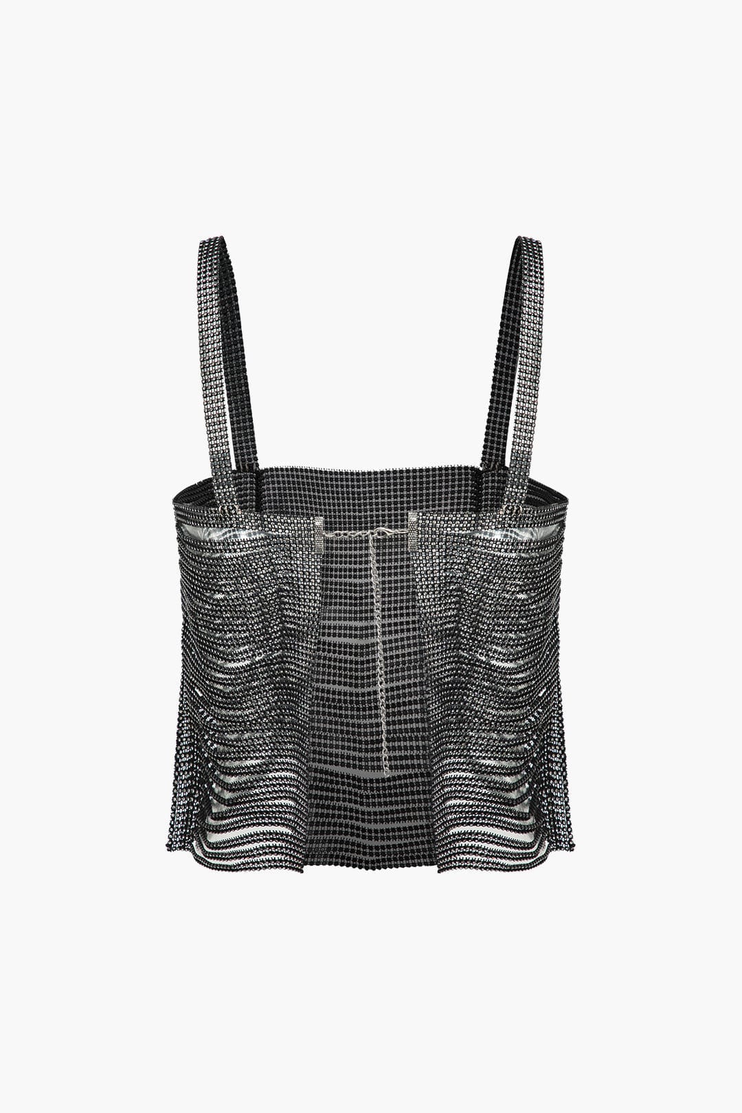 Top Cami à Strass Transparent en Polyamide