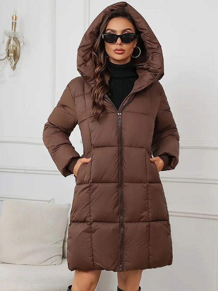 Viviane – Manteau long d'hiver avec capuche pour femmes, élégant et chaud