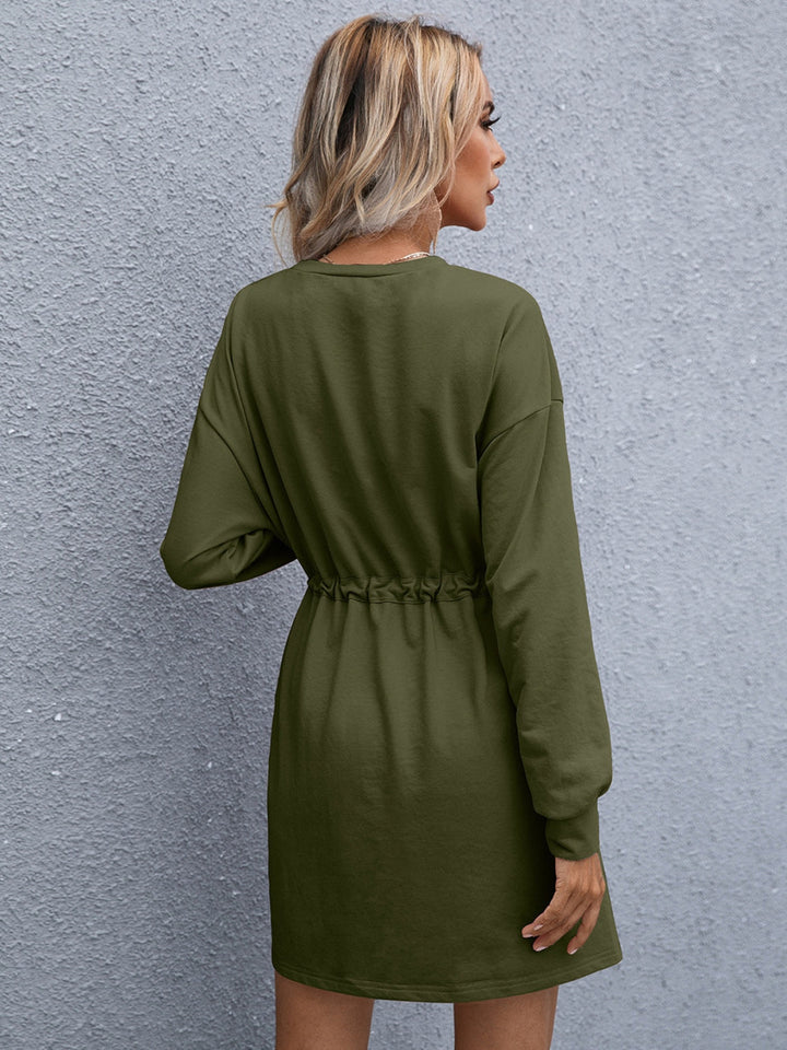 Robe Sweat Femme Décontractée – Taille Ajustable, Look Urbain Chic