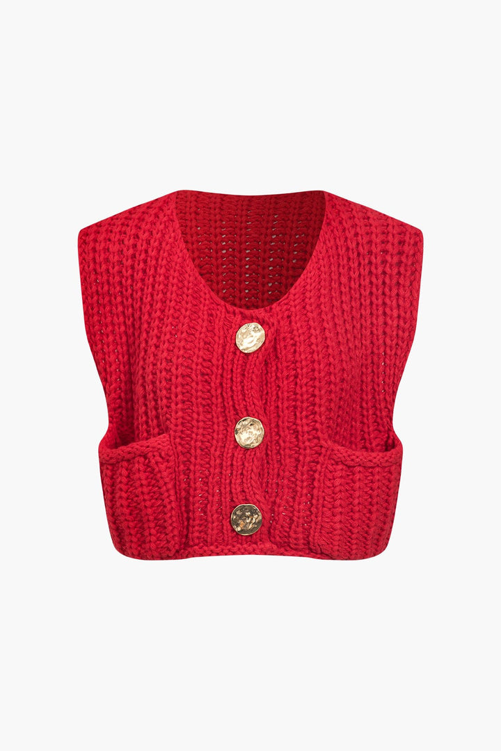 Gilet Boutonné en Tricot Décontracté - Style Élégant et Confortable
