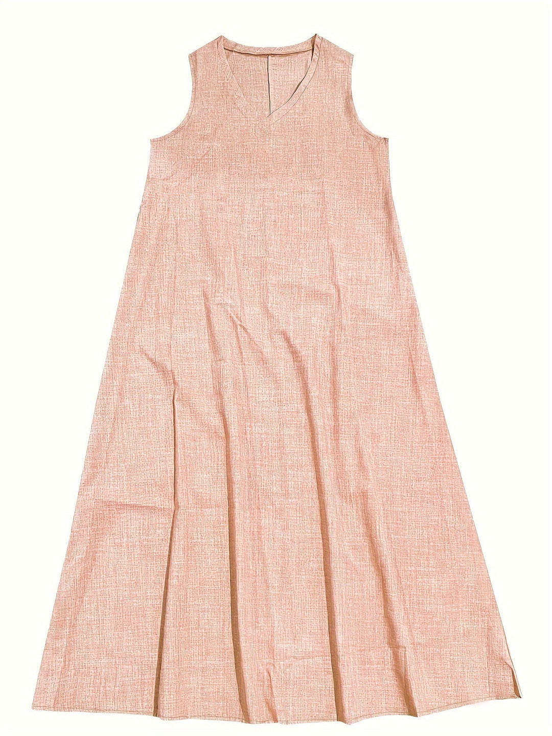 Robe maxi unie avec col en V - Style décontracté
