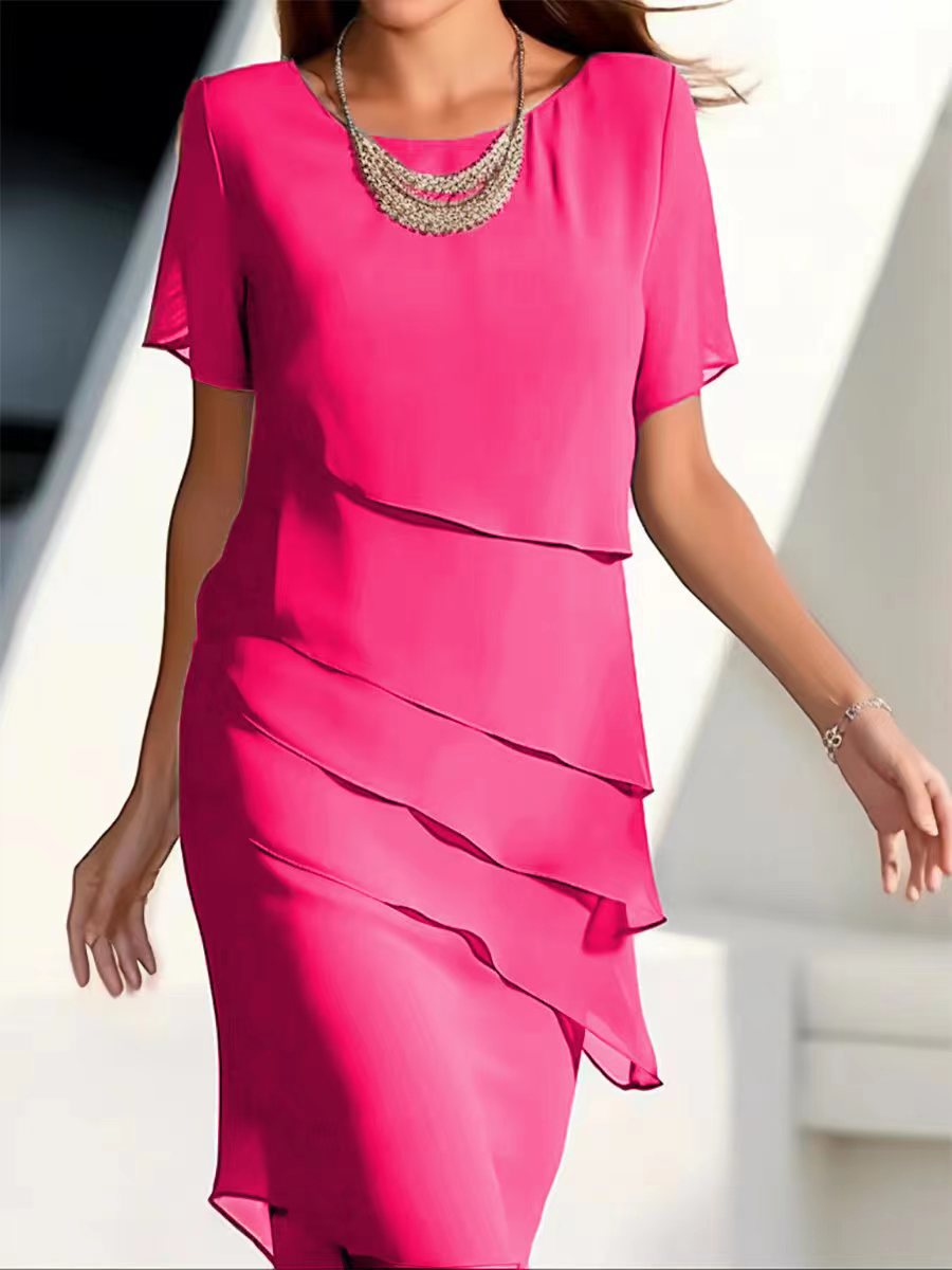 Pacey | Vestito midi alla moda con dettaglio splicing