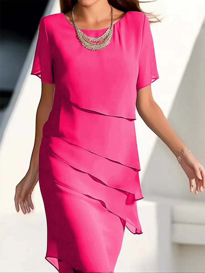 Pacey | Vestito midi alla moda con dettaglio splicing