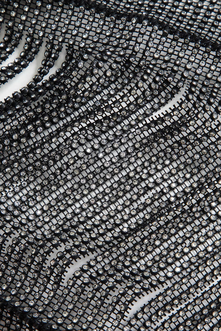 Top Cami à Strass Transparent en Polyamide
