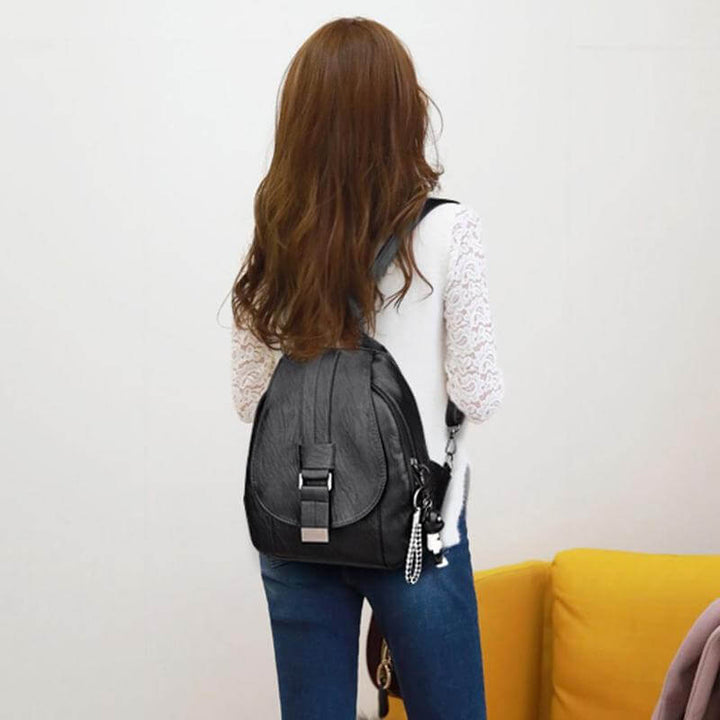 Camia - Sac à Dos Élégant et Pratique en Cuir Véritable