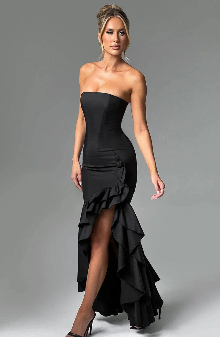 Robe débardeur avec fente.