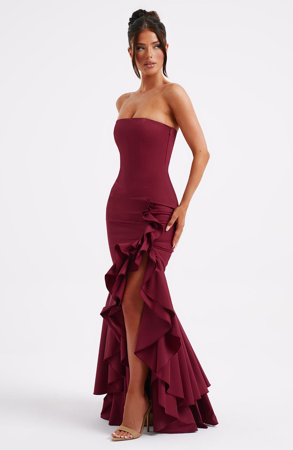 Robe débardeur avec fente.