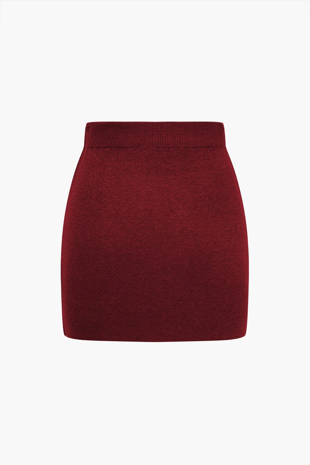 Minijupe courte en tricot uni classique.