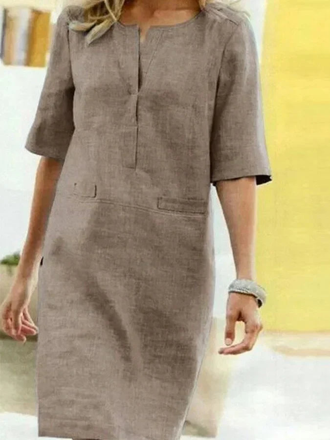 Robe à manches courtes pour femmes