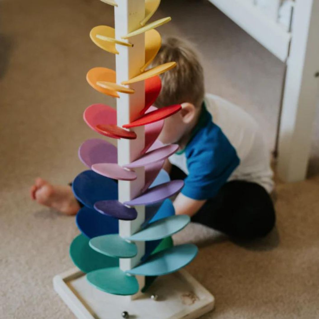 Interactive Rainbow Marble Tower - Luca: Educational Toy for Children