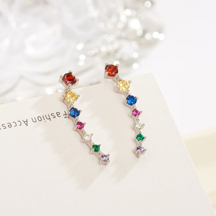 Sterling Silver 925 Earrings with Sparkling Zircon | Glamour