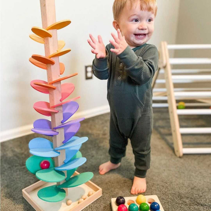 Interactive Rainbow Marble Tower - Luca: Educational Toy for Children