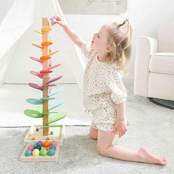 Interactive Rainbow Marble Tower - Luca: Educational Toy for Children