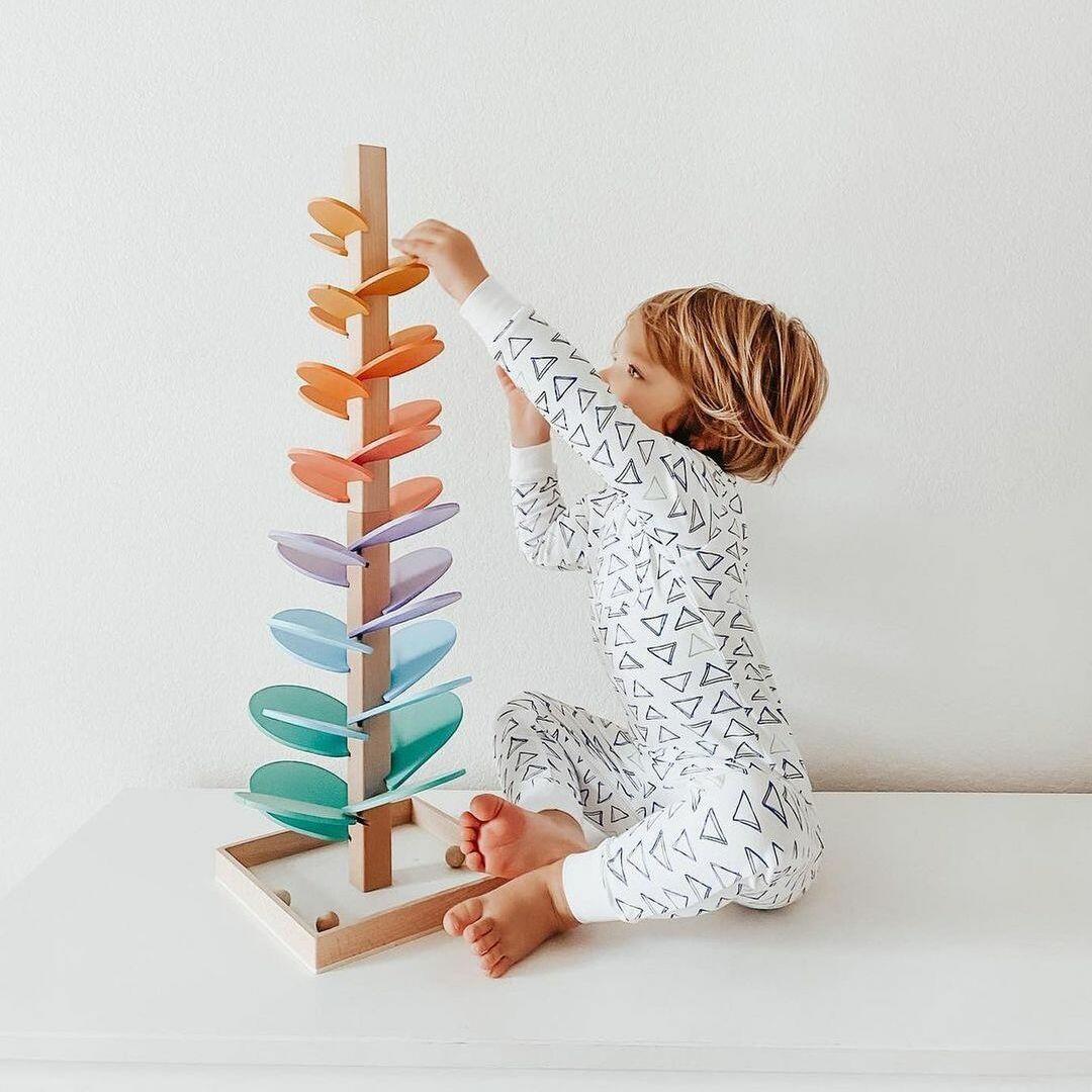 Interactive Rainbow Marble Tower - Luca: Educational Toy for Children